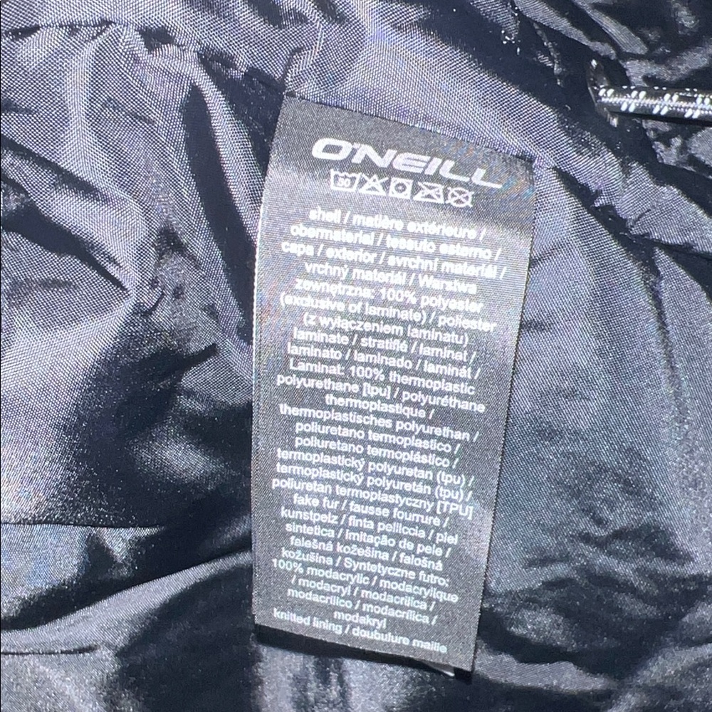 O'Neill Girls Large (12/14) Charcoal Ski Jacket - Picture 9 of 12
